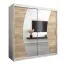 200 cm de large Armoire avec 2 portes | 10 casiers | Couleur: Chêne Sonoma / Blanc Abbildung