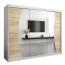 250 cm de large Armoire avec 3 portes | 10 casiers | Couleur: Chêne Sonoma / Blanc Abbildung