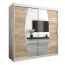 200 cm de large Armoire avec 10 casiers et 2 portes | Couleur: Chêne Sonoma / Blanc Abbildung