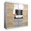 200 cm de large Armoire avec 10 casiers et 2 portes | Couleur: Chêne Sonoma / Blanc Abbildung
