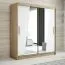 150 cm de large Armoire avec 2 portes | 5 casiers | Couleur: Chêne Sonoma / Blanc Abbildung