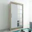 120 cm de large Armoire avec 5 casiers et 2 portes | Couleur: Chêne Sonoma / Blanc Abbildung