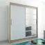 180 cm de large Armoire avec 10 casiers et 2 portes | Couleur: Chêne Sonoma / Blanc Abbildung