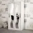 120 cm de large Armoire avec 5 casiers et 2 portes | Couleur: Blanc Abbildung