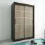 150 cm de large Armoire avec 5 casiers et 2 portes | Couleur: Noir Abbildung
