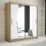180 cm de large Armoire avec 2 portes | 10 casiers | Couleur: Chêne Sonoma / Blanc Abbildung