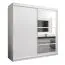 200 cm de large Armoire avec 10 casiers et 2 portes | Couleur: Blanc Abbildung