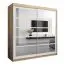 200 cm de large Armoire avec 10 casiers et 2 portes | Couleur: Chêne Sonoma / Blanc Abbildung