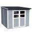 Bois-Maison de jardin 2,54 x 2,51 mètres (incl. toit) | Gris | toit à une pente Abbildung