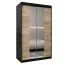 120 cm de large Armoire avec 2 portes | 5 casiers | Couleur: Noir Abbildung