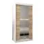 100 cm de large Armoire avec 5 casiers et 2 portes | Couleur : Chêne Sonoma / Blanc Abbildung