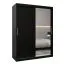 150 cm de large Armoire avec 5 casiers et 2 portes | Couleur: Noir Abbildung