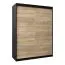 150 cm de large Armoire avec 5 casiers et 2 portes | Couleur: Noir Abbildung