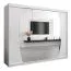Grande 250 cm de large Armoire avec 10 casiers et 3 portes | Couleur: Blanc Abbildung