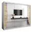 Grande 250 cm de large Armoire avec 3 portes | 10 casiers | Couleur: Chêne Sonoma / Blanc Abbildung