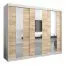 Grande 250 cm de large Armoire avec 3 portes | 10 casiers | Couleur: Chêne Sonoma / Blanc Abbildung