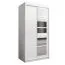 1 mètre de large Armoire avec 2 portes | Couleur : Blanc Abbildung