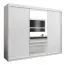 Grande 250 cm de large Armoire avec 10 casiers et 3 portes | Couleur: Blanc Abbildung
