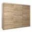 Grande 250 cm de large Armoire avec 10 casiers et 3 portes | Couleur: Chêne Sonoma Abbildung