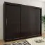 Grande 250 cm de large Armoire avec 10 casiers et 3 portes | Couleur: Noir Abbildung