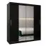 180 cm de large Armoire à portes coulissantes avec 2 portes | 10 casiers | 2 tringles à vêtements | Couleur: Noir Abbildung