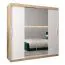 2 mètres de large Armoire avec 2 portes | Couleur: Chêne Sonoma / Blanc Abbildung