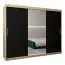 Grande 250 cm de large Armoire avec 10 casiers et 3 portes | Couleur: Chêne Sonoma Abbildung