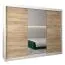 Grande 250 cm de large Armoire avec 10 casiers et 3 portes | Couleur: Chêne Sonoma  / Blanc Abbildung