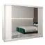 Grande 250 cm de large Armoire avec 10 casiers et 3 portes | Couleur: Blanc Abbildung