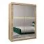 150 cm de large Armoire à portes coulissantes avec 2 portes | 5 casiers | 2 tringles à vêtements | Couleur: Chêne Sonoma  Abbildung