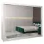 Grande 250 cm de large Armoire avec 10 casiers et 3 portes | Couleur: Blanc Abbildung