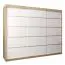 Grande 250 cm de large Armoire avec 10 casiers et 3 portes | Couleur: Chêne Sonoma / Blanc Abbildung