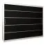 Grande 250 cm de large Armoire avec 10 casiers et 3 portes | Couleur: Blanc / Noir Abbildung