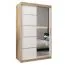 120 cm de large Armoire à portes coulissantes avec 2 portes | 5 casiers | 2 tringles à vêtements | Couleur: Chêne Sonoma  / Blanc Abbildung