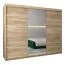 Grande 250 cm de large Armoire avec 10 casiers et 3 portes | Couleur: Chêne Sonoma Abbildung