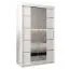 120 cm de large Armoire à portes coulissantes avec 2 portes | 5 casiers | 2 tringles à vêtements | Couleur: Blanc Abbildung