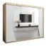 Grande 250 cm de large Armoire avec 3 portes | 10 casiers | Couleur: Chêne Sonoma / Blanc Abbildung
