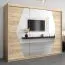 Grande 250 cm de large Armoire avec 3 portes | 10 casiers | Couleur: Chêne Sonoma Abbildung
