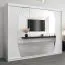 Grande 250 cm de large Armoire avec 10 casiers et 3 portes | Couleur: Blanc Abbildung