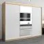 Grande 250 cm de large Armoire avec 10 casiers et 3 portes | Couleur: Chêne Sonoma  / Blanc Abbildung