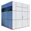 Bois-Abri de jardin 2,28 x 2,3 mètres (incl. toit) | Anthracite / Blanc | toit plat Abbildung