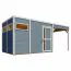 toit plat-Maison de jardin 2,34 x 5,58 mètres (incl. toit) | en éléments préfabriqués|Laqué Gris clair Abbildung