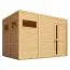 Maison de jardin 2,4 x 3,36 mètres (incl. toit) | en éléments préfabriqués| non traité | avec toit plat Abbildung