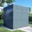 Bois-Abri de jardin 2,28 x 2,3 mètres (incl. toit) | Anthracite | toit plat Abbildung