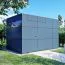 Bois-Abri de jardin 2,28 x 3,45 mètres (incl. toit) | Anthracite | toit plat Abbildung