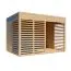Bois-Abri de jardin 2,34 x 3,37 mètres (incl. toit) | Naturel | toit plat Abbildung