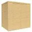 Bois-Abri de jardin 1,7 x 2,07 mètres (incl. toit) | Naturel | toit plat Abbildung