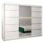 Grande 250 cm de large Armoire avec 10 casiers et 3 portes | Couleur: Blanc Abbildung