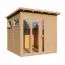 Bois-Abri de jardin 2,46 x 2,65 mètres (incl. toit) | Laissé naturel | Abbildung