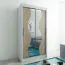 120 cm de large Armoire à portes coulissantes avec 2 portes | 5 casiers | 2 tringles à vêtements | Couleur: Chêne Sonoma  / Blanc Abbildung